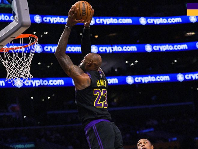 湖人28分大胜太阳 锁定西部前四 詹姆斯创历史助